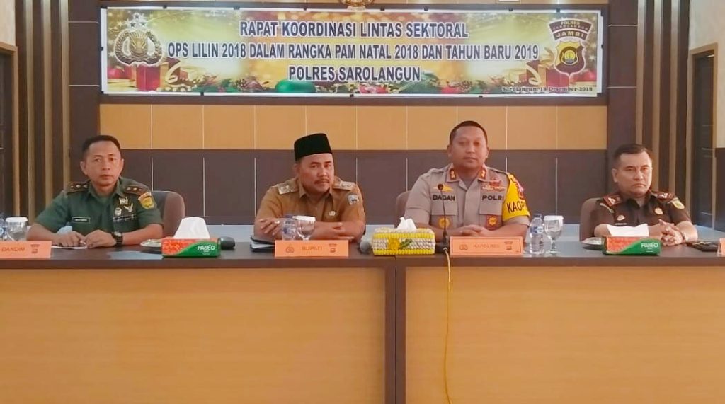 Jelang Natal dan Tahun Baru 2019, Polres Sarolangun Gelar Rakor Lintas ...