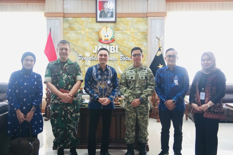 Danrem 042/Gapu Terima Kunjungan Pimpinan BRI Cabang Jambi Bangun Sinergi Strategis