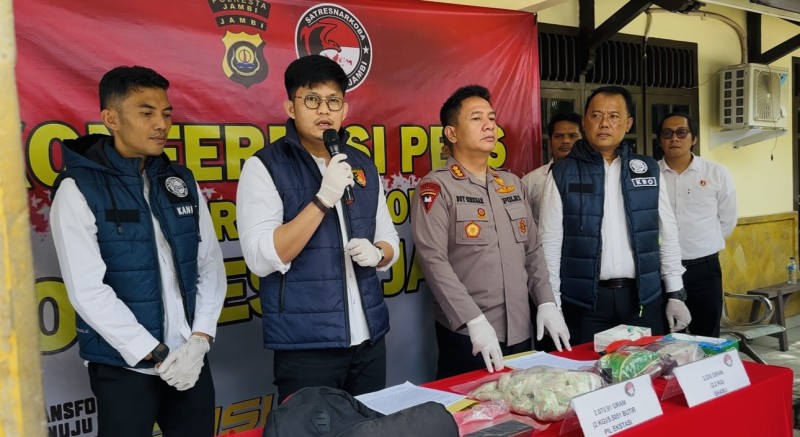 Amankan Tiga Pelaku, Polresta Jambi Gagalkan Peredaran 2 Kg Sabu dan 5.051 Butir Ekstasi di Hotel