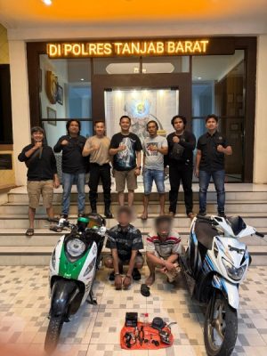 Tak Sampai 24 Jam, Polres Tanjab Barat Ringkus Komplotan Curanmor di Kuala Tungkal