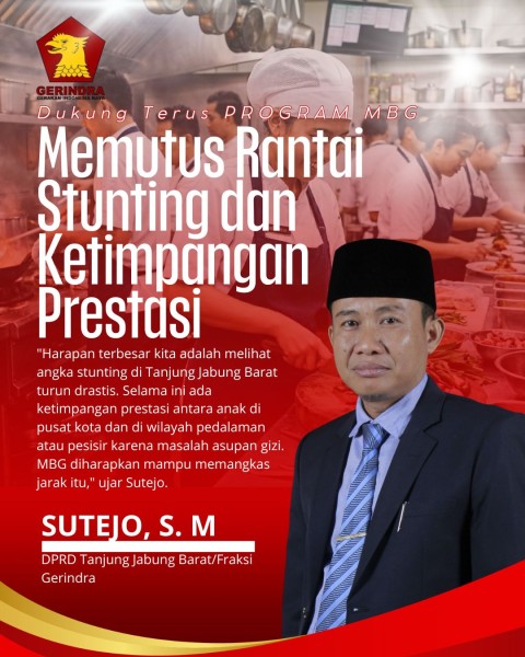 Program Makan Bergizi Gratis, Sutejo: Momentum Kebangkitan Ekonomi Desa dan Solusi Stunting di Tanjab Barat