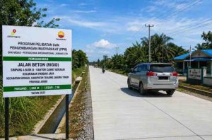 Wujudkan Komitmen Nyata, PetroChina Rampungkan Jalan Rigid Beton Sepanjang 1,96 Km di Geragai