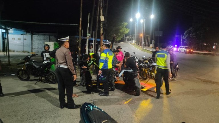 Basmi Genk Motor dan Knalpot Brong, Polres Tanjab Barat Amankan Belasan Kendaraan