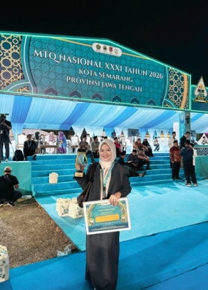 Yeni Nurika, Putri Asal Senyerang, Sabet Juara di MTQ Nasional 2026 Semarang