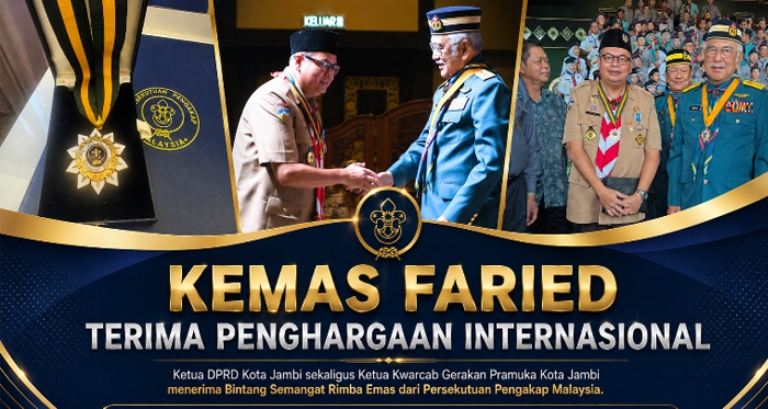 Ketua Kwarcab Kota Jambi Terima Penghargaan Bergengsi Bintang Semangat Rimba Emas dari Persekutuan Pengakap Malaysia