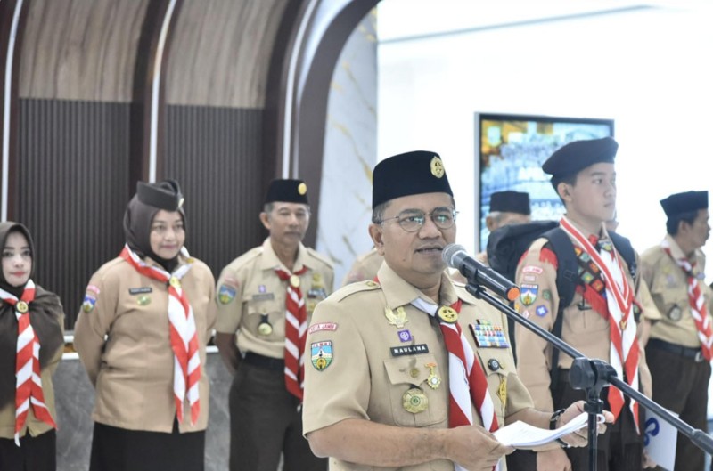 Wali Kota Maulana Lepas Kontingen Pramuka Kota Jambi ke Jambore Daerah 2026
